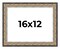 12x16 Ornate Picture Frame with UV-Resistant Acrylic & Acid Free Backing, Available in 5 Finishes - Black, Brown, Gold, Silver, White